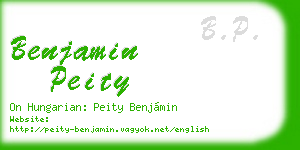 benjamin peity business card